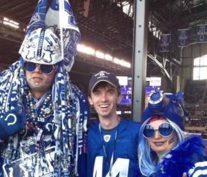 Me posing with two people are are bigger fans of the Colts than I could ever be of anything.